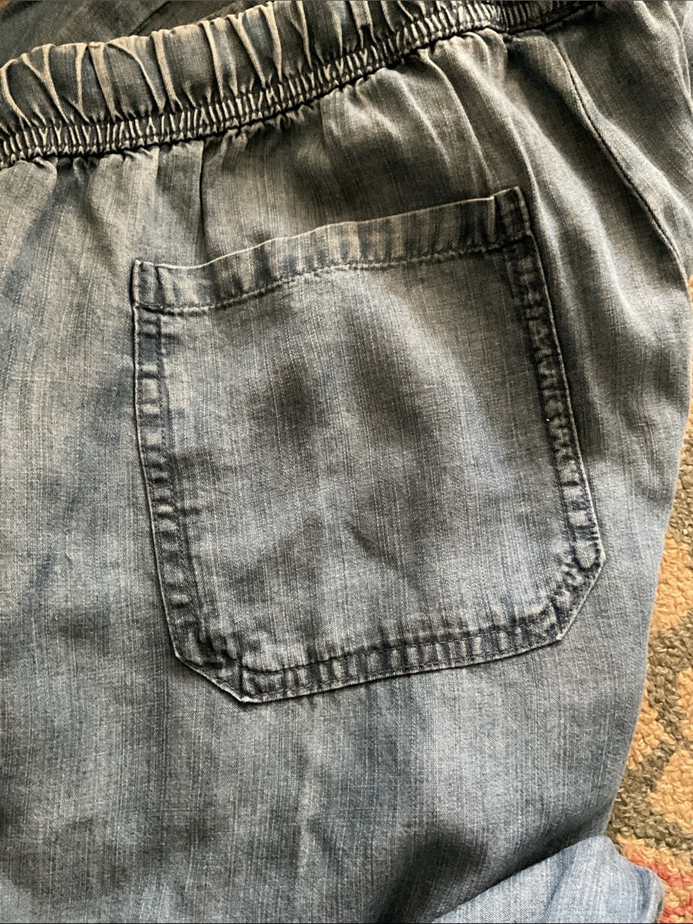 Splendid Chambray wide leg drawstring pants - Picture 4 of 10